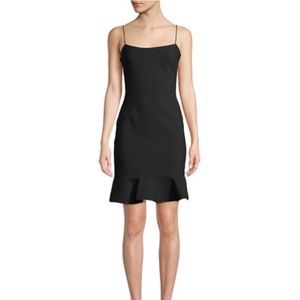 Likely Black Midi Dress with Flounce Hem